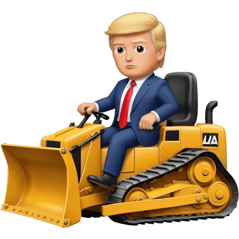 Donald trump riding bulldozer emoji