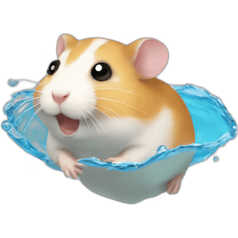 hamster swiming emoji