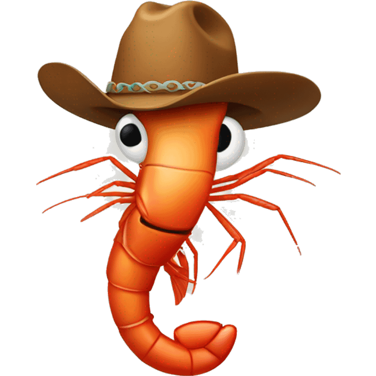 shrimp with cowboy hat emoji