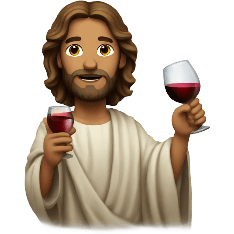 Jesus drinking wine emoji