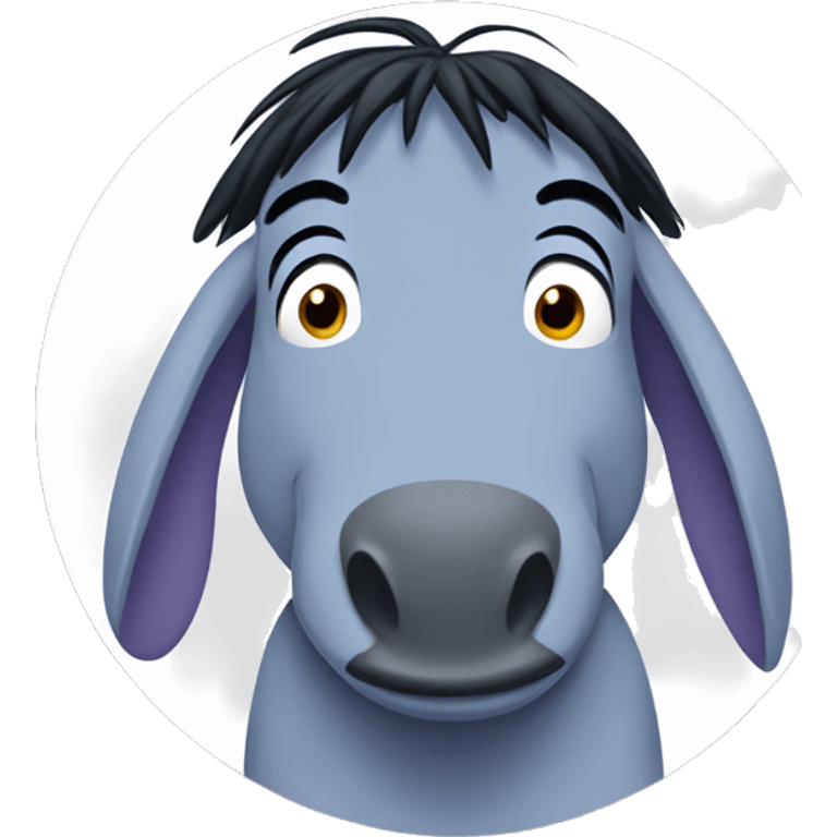 Cartoon style Eeyore emoji