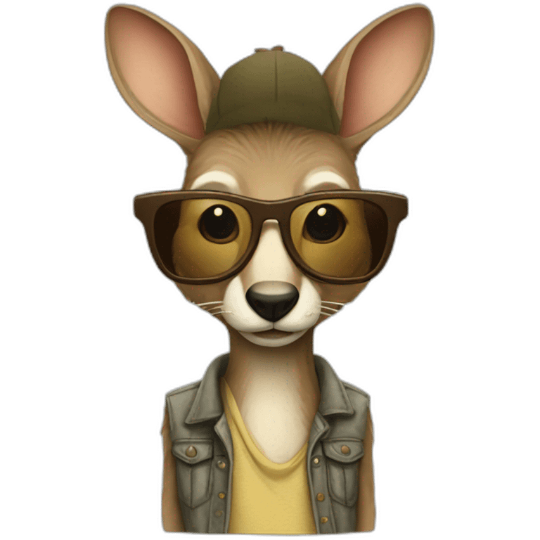 kangourou hipster emoji