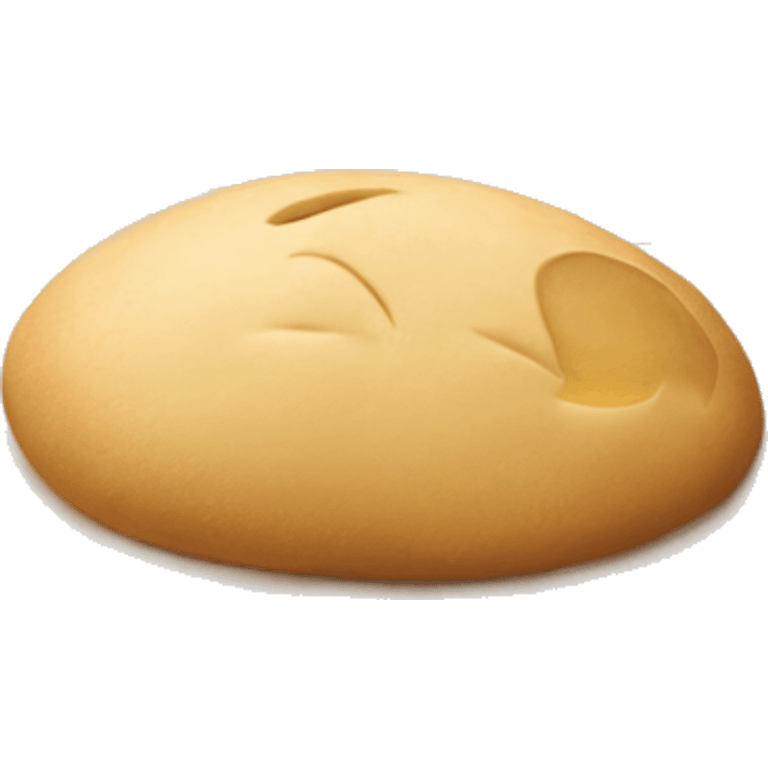 Realistic rolled out baking dough laying down flat on counter. emoji