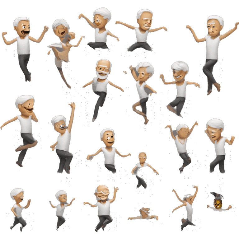 dancer and old man emoji