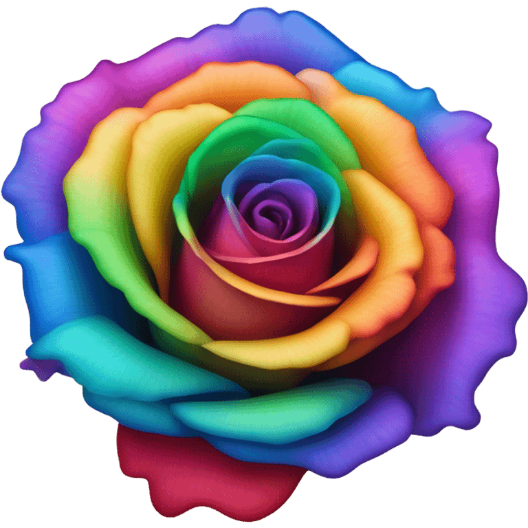 rainbow rose emoji