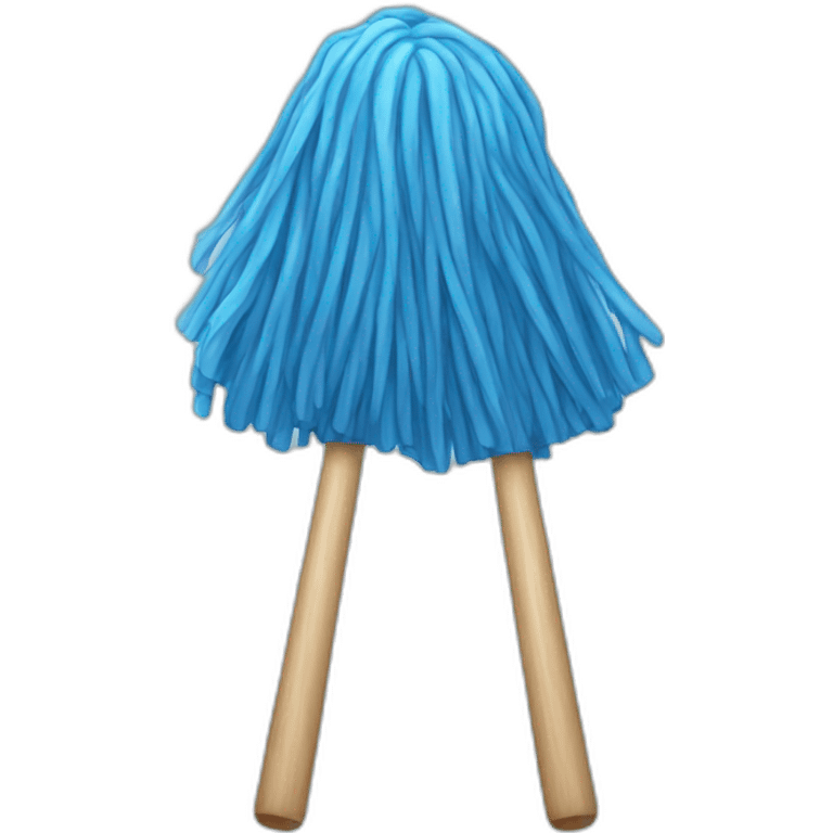 blue mop emoji