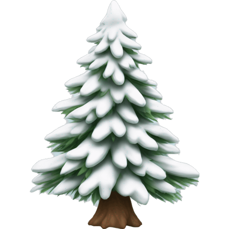  actual white fir christmas tree isolated.  emoji