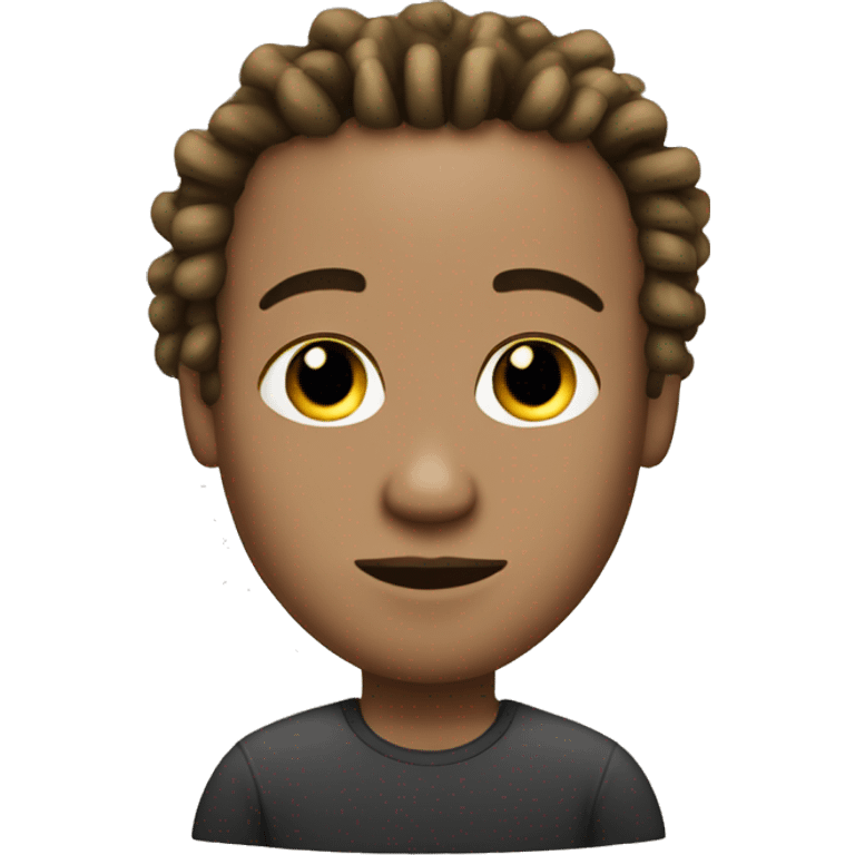 light skin man with short dreads emoji