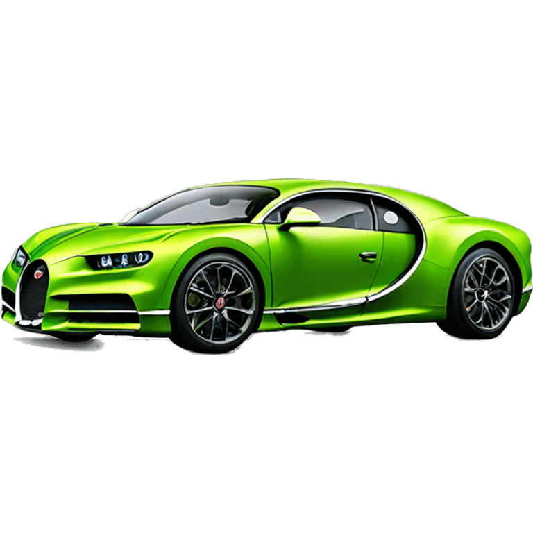 lime green bugatti chiron  emoji