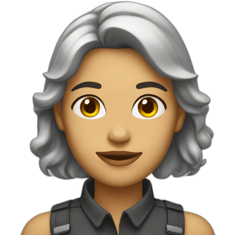 Femme avec corp emoji