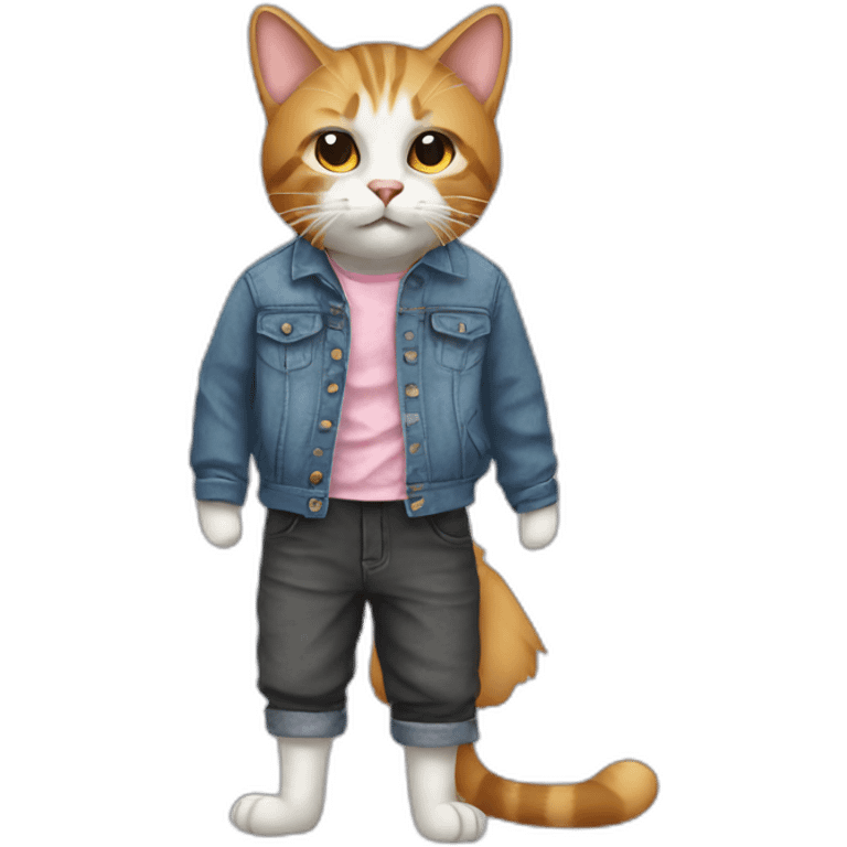 Cat with clothes emoji