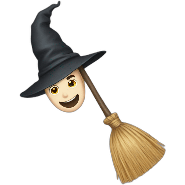 Emoji Harry potter flying broom emoji