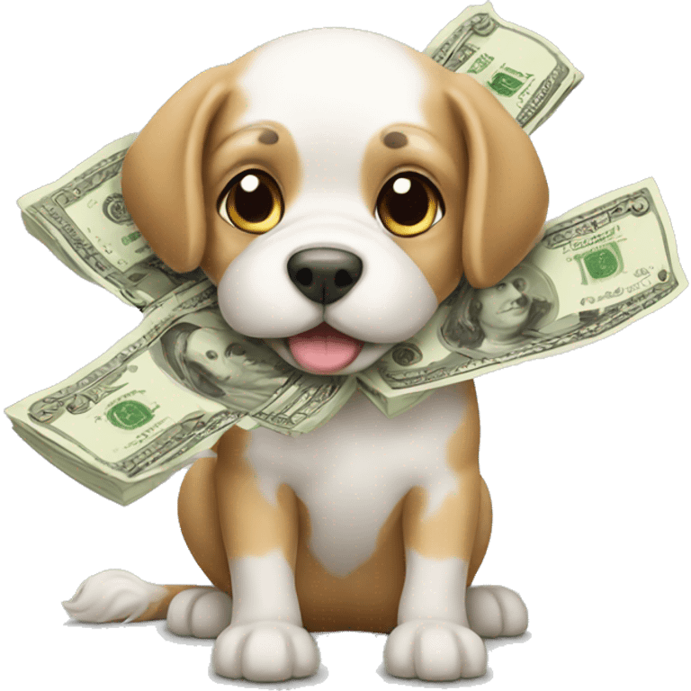 Dog with money  emoji