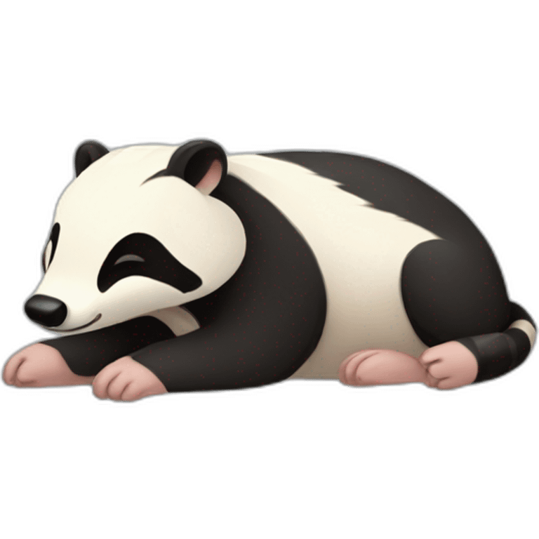 A cute sleepy badger good night emoji