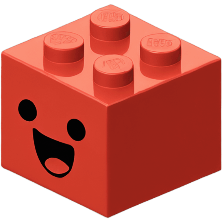 A red Lego brick emoji