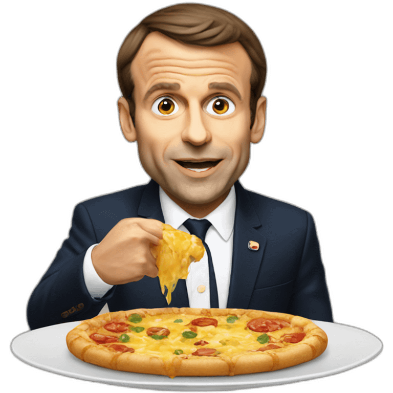 Manuel Macron eat emoji