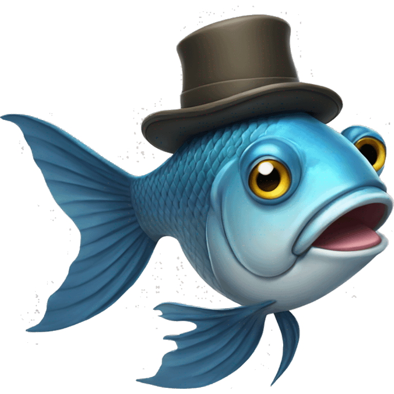 fish with hat emoji