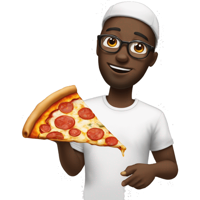  Dadju qui Mange une pizza emoji