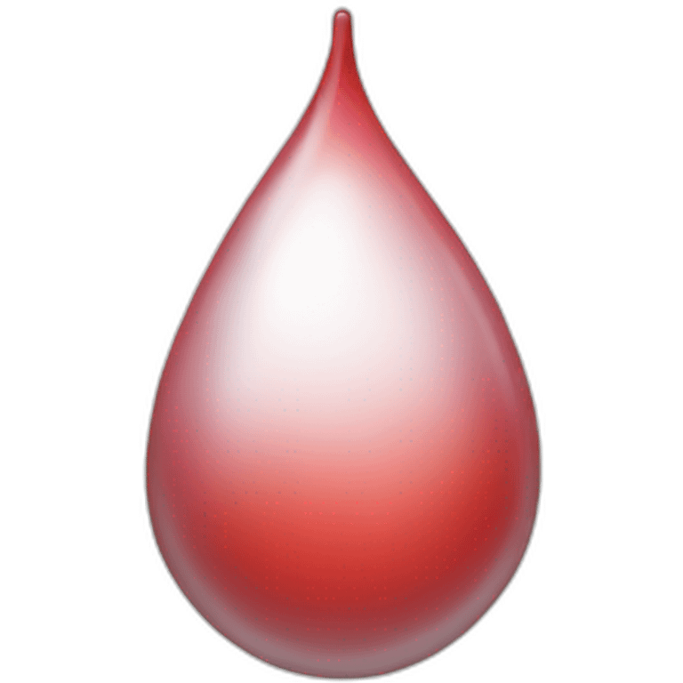 White blood drop emoji