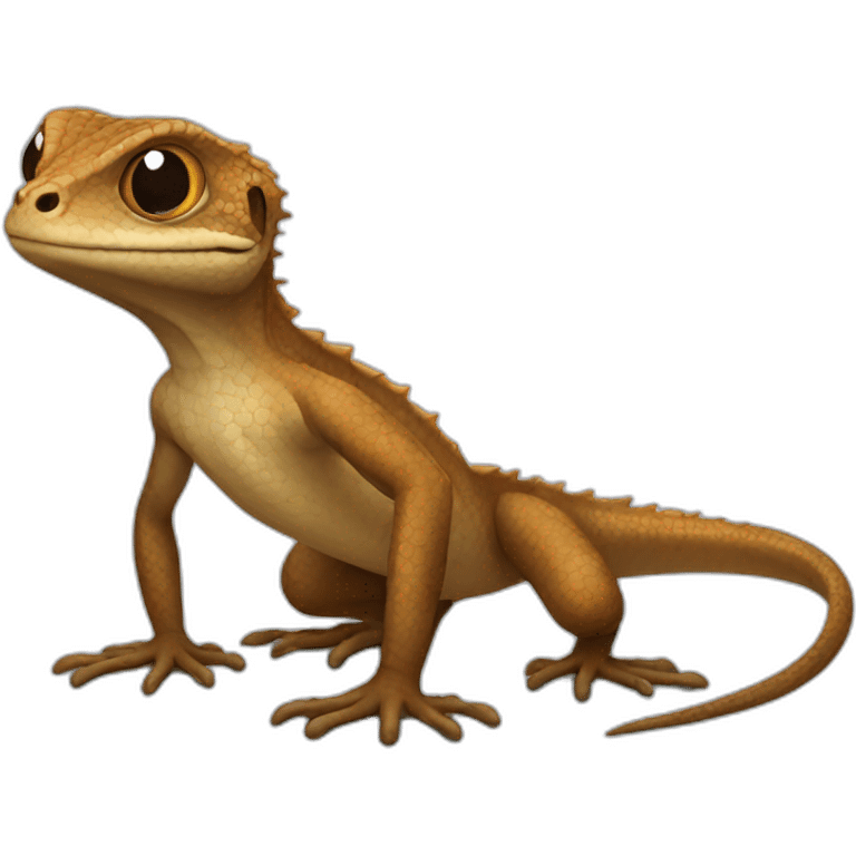 Brown Lizard full body emoji