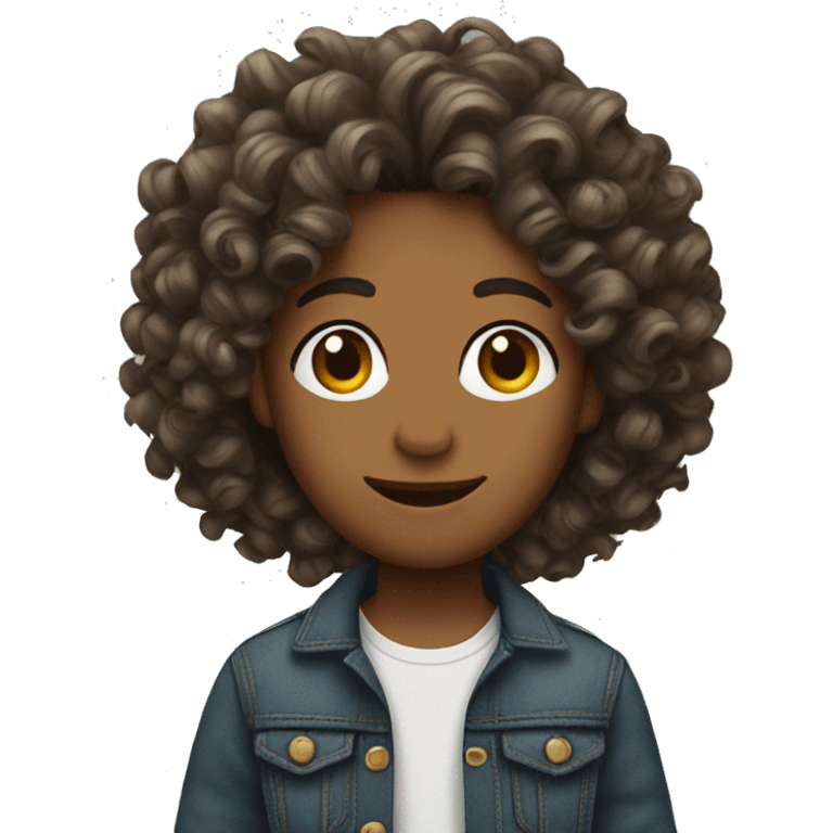 Thread with curly hair emoji