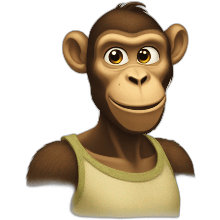 Monkey shrek emoji