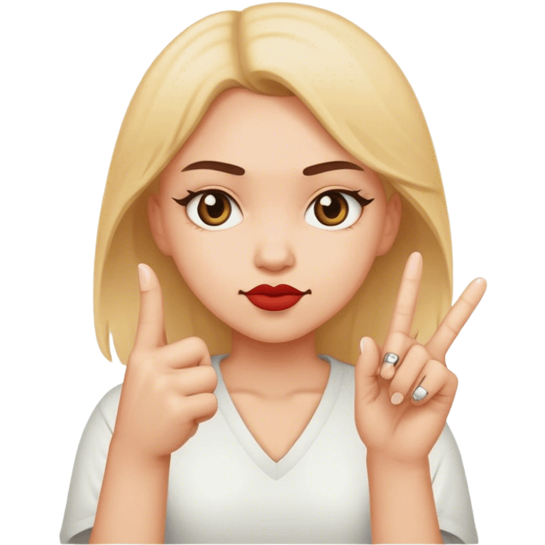 Girl with middle finger  emoji