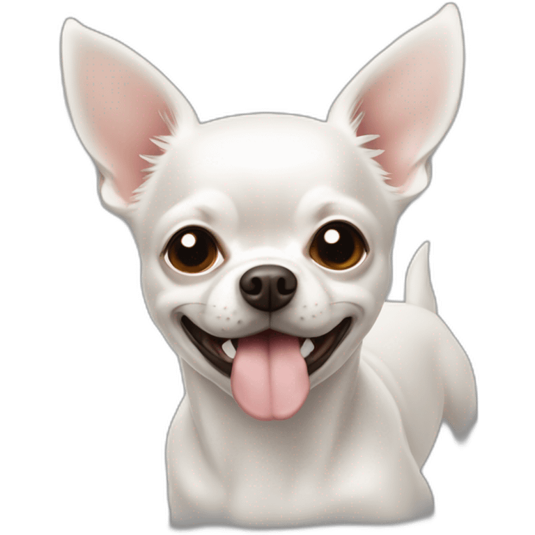 perro Chihuahua y perro maltés blanco emoji