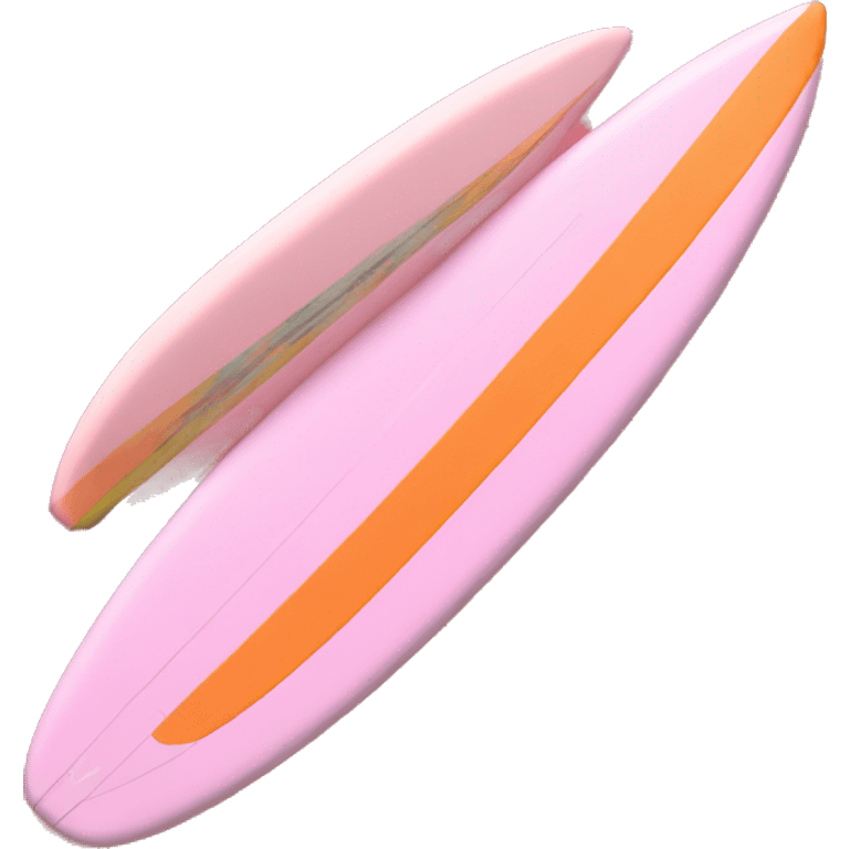 baby pink and orange surfboard emoji