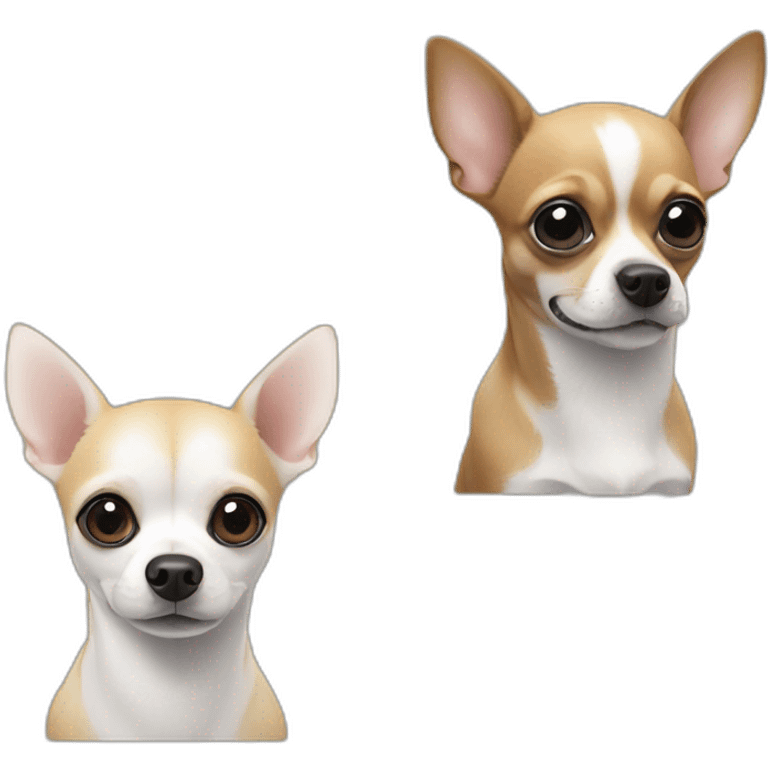 chihuahua black and white, and dog snout black emoji