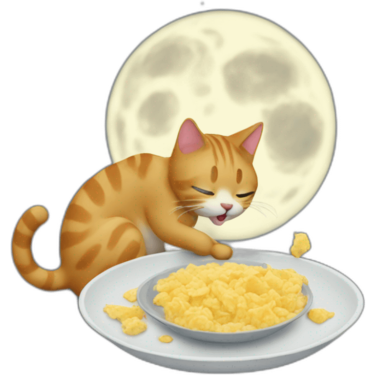 cat eating moon emoji