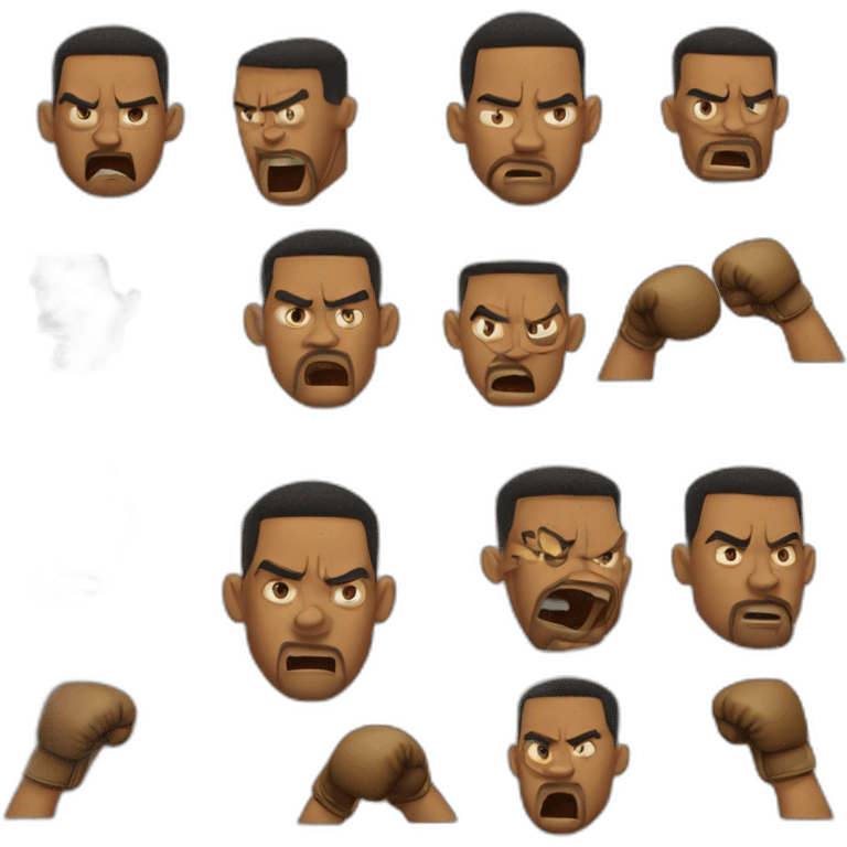 Will Smith boxing jada angry emoji