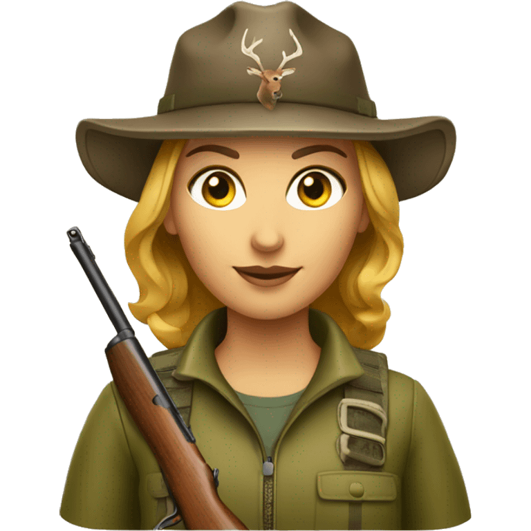 Female deer hunter emoji