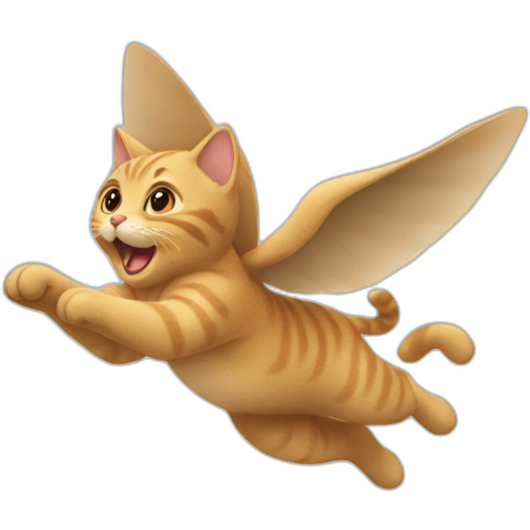 Cat flying  emoji