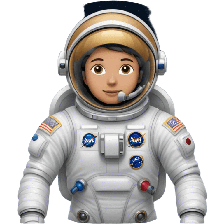 👨‍🚀 Cinematic Realistic Astronaut – A highly detailed depiction of an astronaut in a state-of-the-art space suit, floating weightlessly in the vast expanse of space. The reflective visor captures the distant Earth, while intricate suit details and soft lighting create an immersive sense of realism. emoji