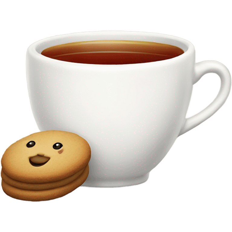 Tea with Christmas cookies isolated emoji