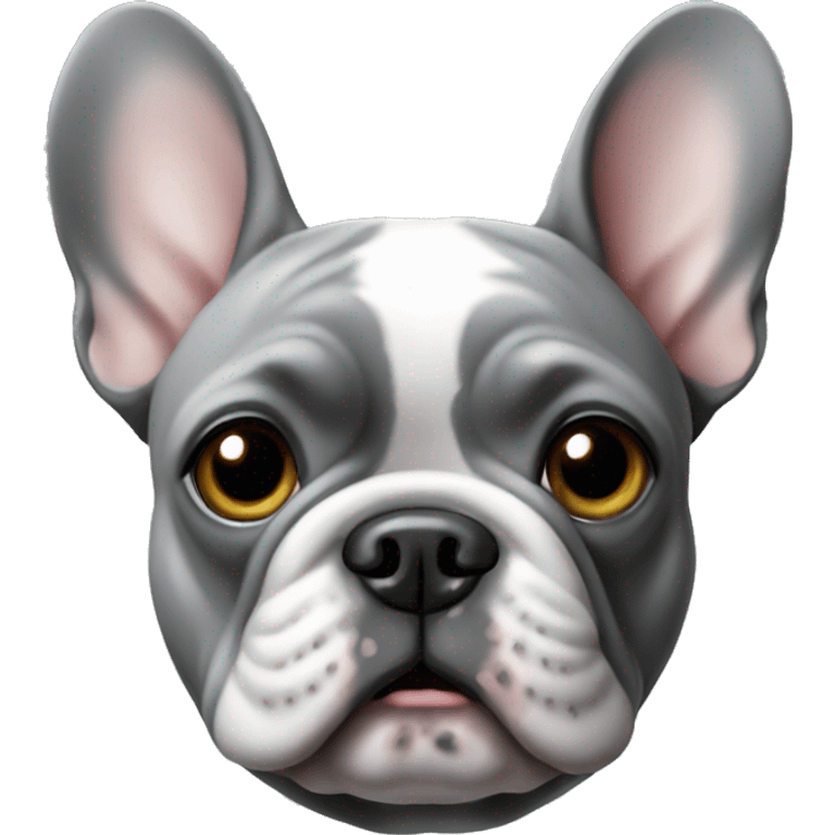 French bulldog in grey emoji