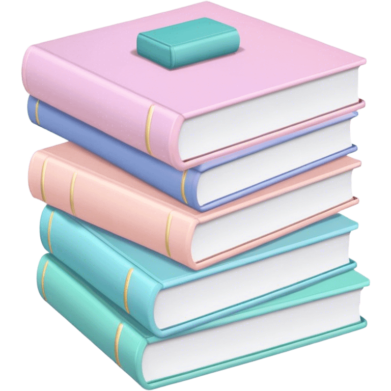 pastel books emoji