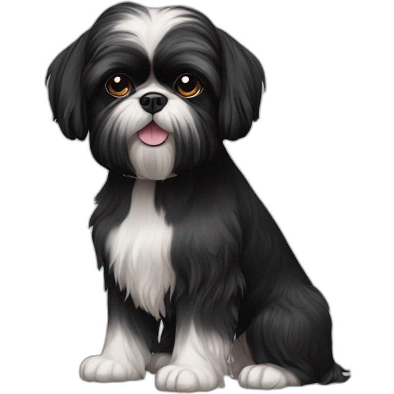 black Shih-Tzu emoji