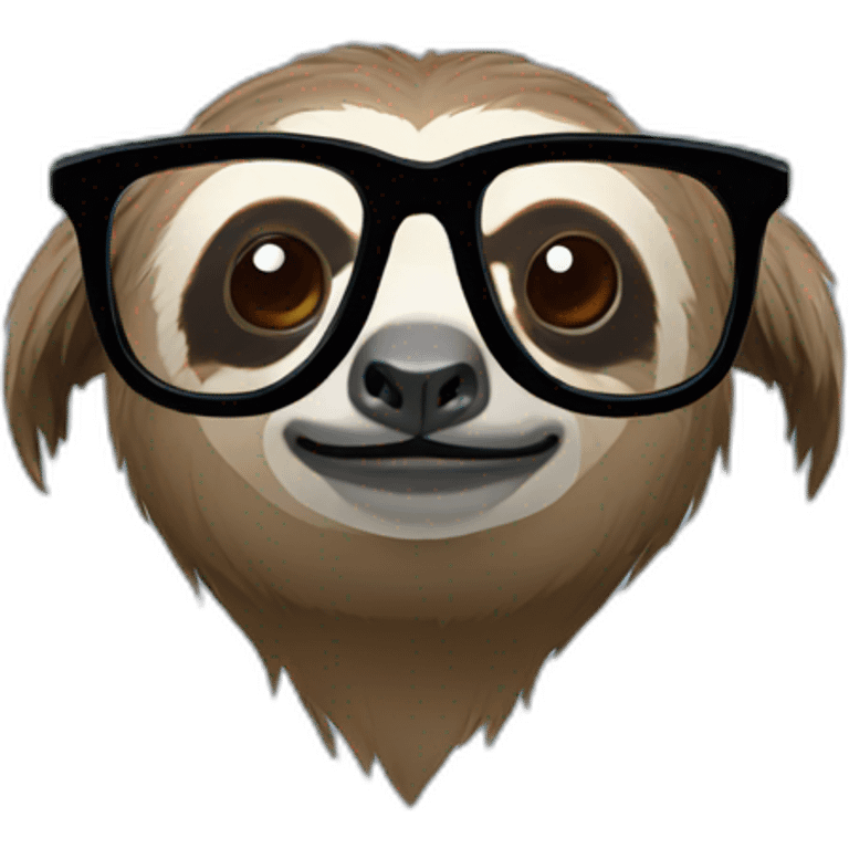 sloth with glasses emoji