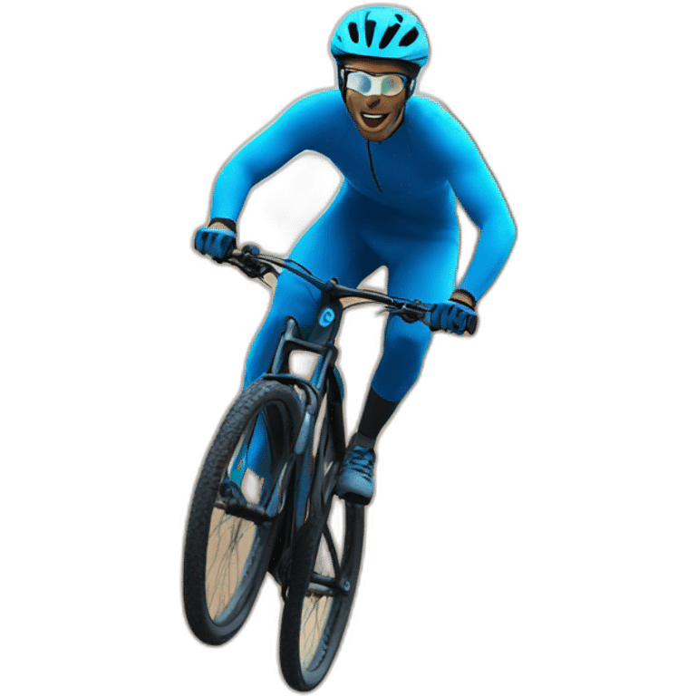 Man on the blue vtt jump emoji