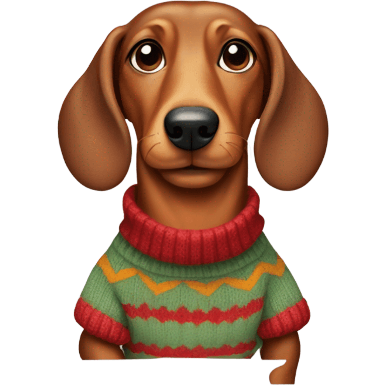 wiener dog with sweater emoji