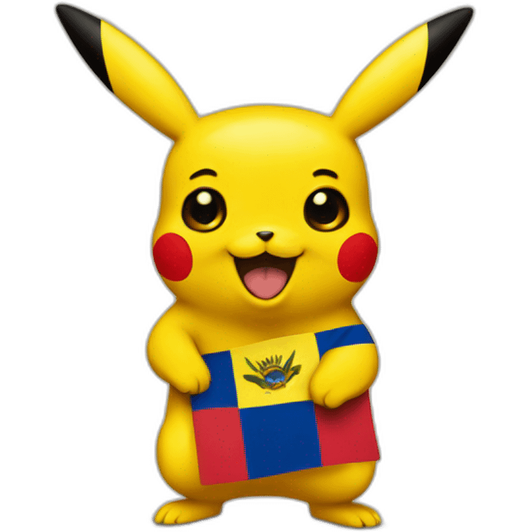 pikachu with ecuador flag emoji