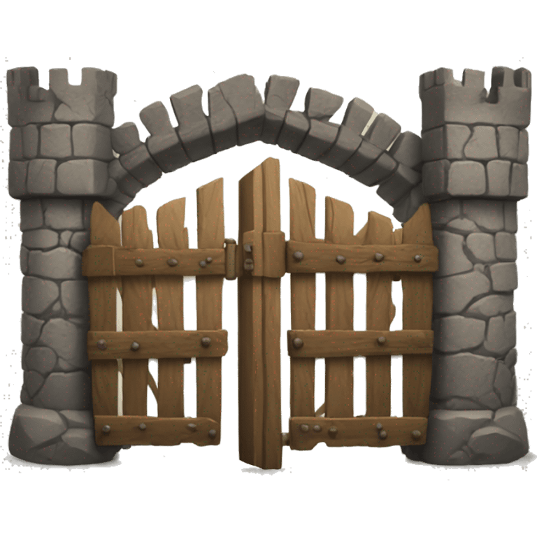 wooden medieval castle gate emoji