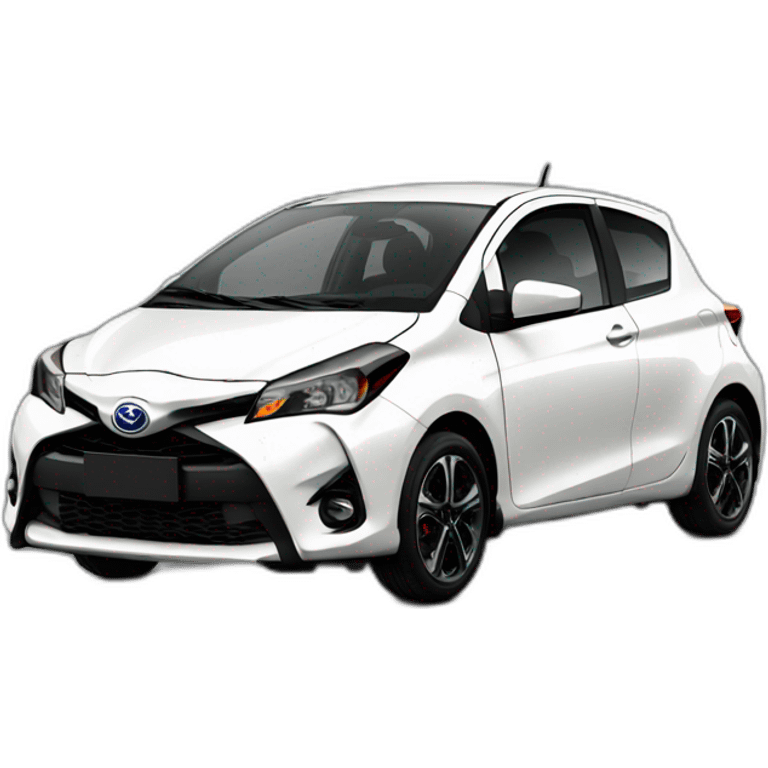 White Toyota GR Yaris MY2022 emoji