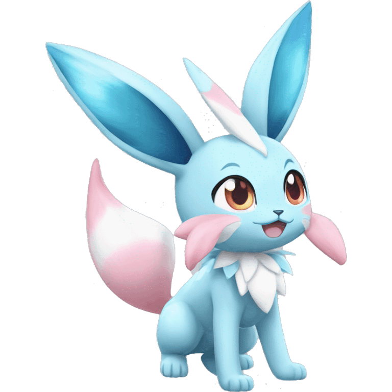 Sylveon-Bunny-Glaceon-Vaporeon-Pokémon full body emoji