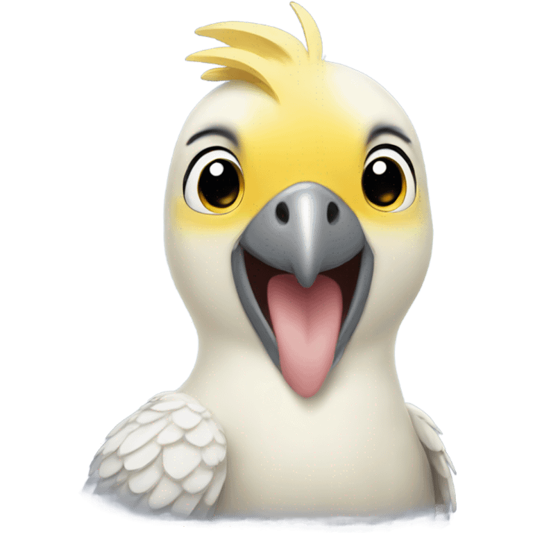 cockatiel smiling  emoji