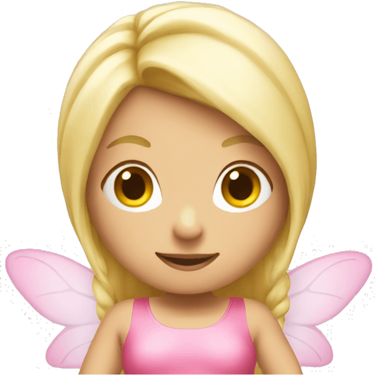 Blonde fairy wearing a pink outfit  emoji