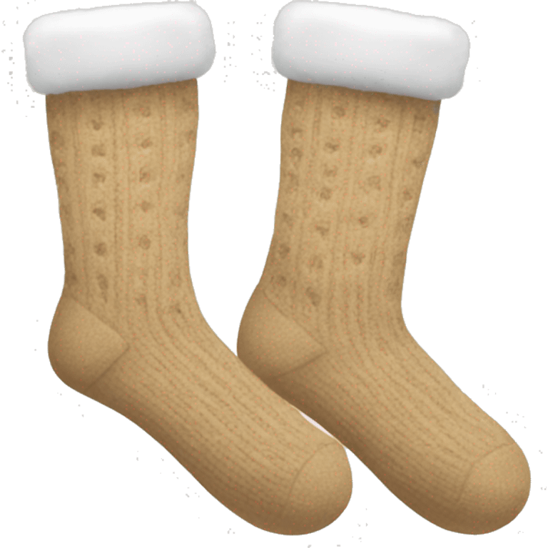 Beige-winter-socks emoji