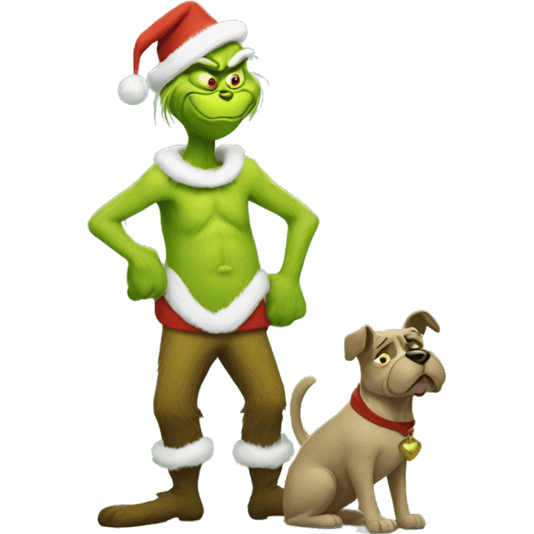 grinch w his dog emoji